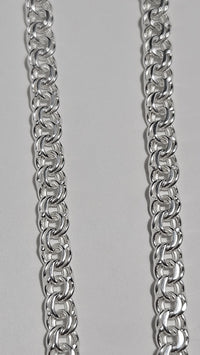 Unisex 23" or 26" Double Rolo Sterling Silver Necklace