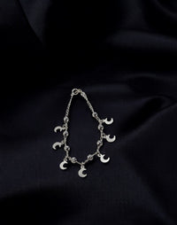 Moon Charms 925 Sterling Silver Bracelet       