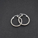 Halo Hoop Sterling Silver Earrings    