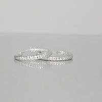 Halo Hoop Sterling Silver Earrings    