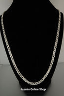 Unisex 23" or 26" Double Rolo Sterling Silver Necklace