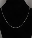 Women's 18'' or 20'' Sterling Silver Figaro Necklace