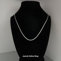 Women 20" or 22" Flat Mariner Sterling Silver Necklace