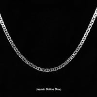 Women's 22" Single Flat Mariner Sterling Silver Necklace