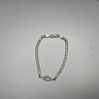 Rolo Bracelet with Diamond Shaped Pendant