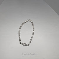 Rolo Bracelet with Diamond Shaped Pendant