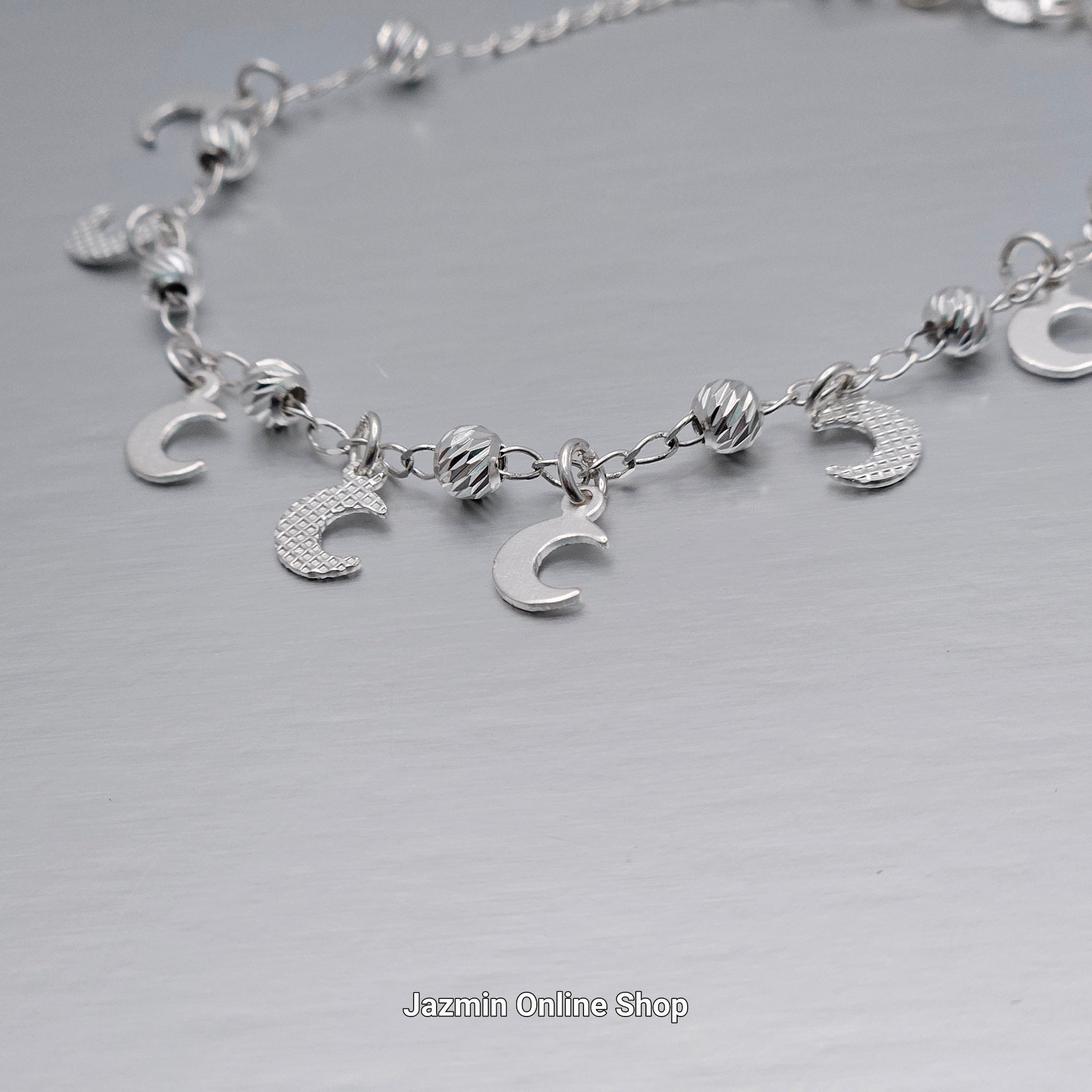 Moon Charms 925 Sterling Silver Bracelet