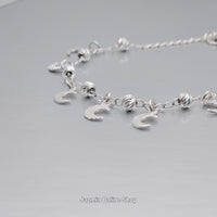 Moon Charms 925 Sterling Silver Bracelet