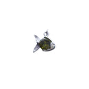 925 Sterling Silver Cubic Zirconia Birth Stones Sea Fish Pendant