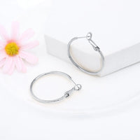 Hoop Earrings 14K Real Gold Plated for Women 925 Sterling Silver 30mm.