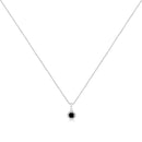 Treated Color Diamond Solitaire 18" Milgrain Pendant Necklace