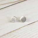 Sterling Silver Button Earrings 