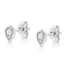 925 Sterling Silver 1/10 Cttw Miracle-Set Diamond Stud Earrings  