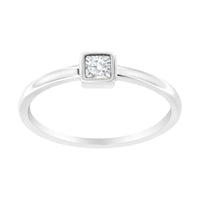 Miracle-Set Diamond Accent Cushion Shaped Promise Ring