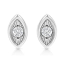 925 Sterling Silver 1/10 Cttw Miracle-Set Diamond Stud Earrings  