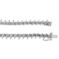 Miracle Set Diamond S Curve Link Bracelet -7"