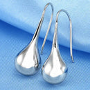 Intensity Tear Drop Hook Earrings Solid 925 Sterling Silver