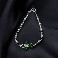 Green Cubic Zirconia Angel Bracelet