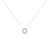 1/6 cttw Diamond Hoop Circle Pendant Necklace (I-J, I3-Promo)