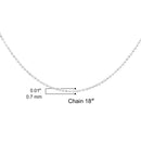 0.7mm Slim and Dainty Unisex 18" Inch Ball Bead Chain Necklace