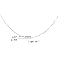 0.7mm Slim and Dainty Unisex 18" Inch Ball Bead Chain Necklace