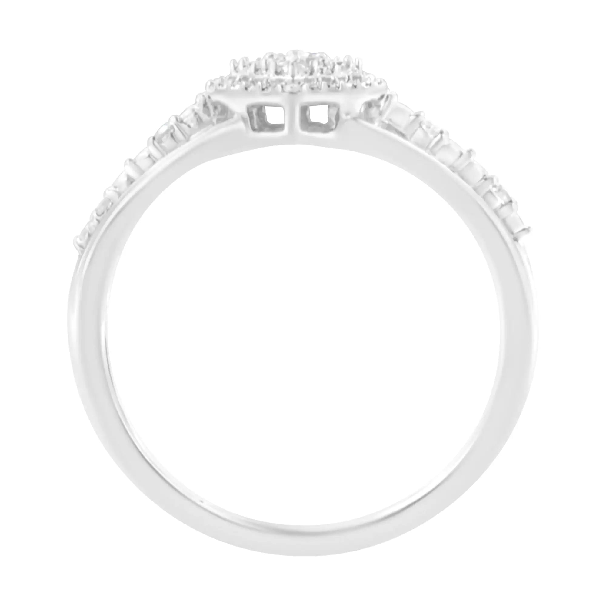 Diamond Split Shank Promise Cocktail Ring  