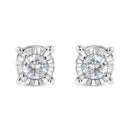 Round Near Colorless Diamond Miracle-Set Stud Earrings