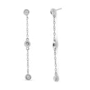 Miracle Set Diamond Accent 3-Stone Drop and Dangle Earring 