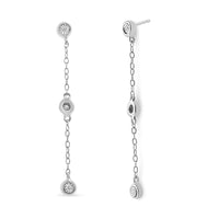 Miracle Set Diamond Accent 3-Stone Drop and Dangle Earring 