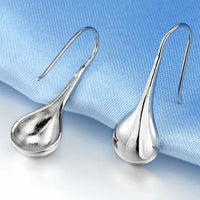 Intensity Tear Drop Hook Earrings Solid 925 Sterling Silver