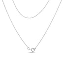 925 Sterling Silver 3/8 Cttw Round Diamond Double Heart-in-Heart Pendant 18" Necklace (I-J Color, I3 Clarity)