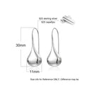 Intensity Tear Drop Hook Earrings Solid 925 Sterling Silver