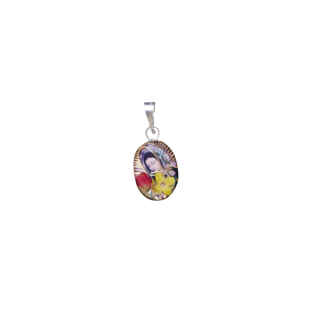 Double-Sided Jesus and Virgin Mary Catholic Charm Pendants  