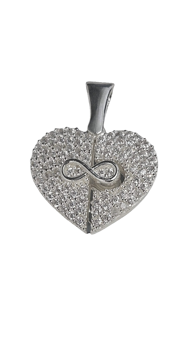 Infinity Crystal Heart Pendant