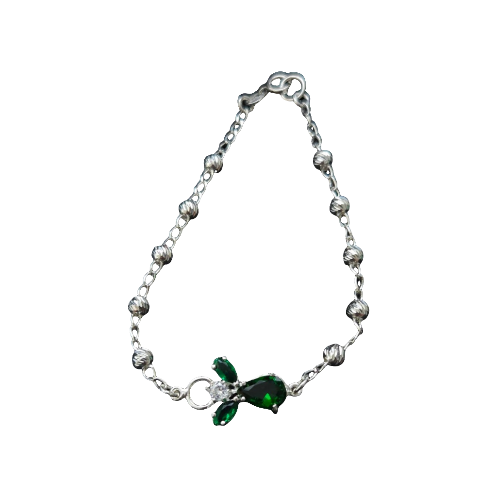 Green Cubic Zirconia Angel Bracelet