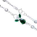 Green Cubic Zirconia Angel Bracelet     