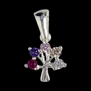 Colorful Tree Sterling Silver Pendant