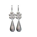 Flower Long Water Drop Earrings 