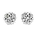 Prong Set Round-Cut Trio Diamond Stud Earrings 