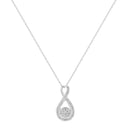 925 Sterling Silver Diamond Accent Infinity 18" Pendant Necklace