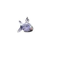 925 Sterling Silver Cubic Zirconia Birth Stones Sea Fish Pendant