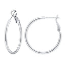 Hoop Earrings 14K Real Gold Plated for Women 925 Sterling Silver 30mm.