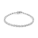 Round-Cut Diamond Pear Link 7.25" Bracelet