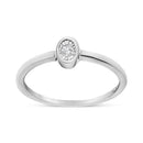 Miracle Set Diamond Oval Shaped Promise Ring   