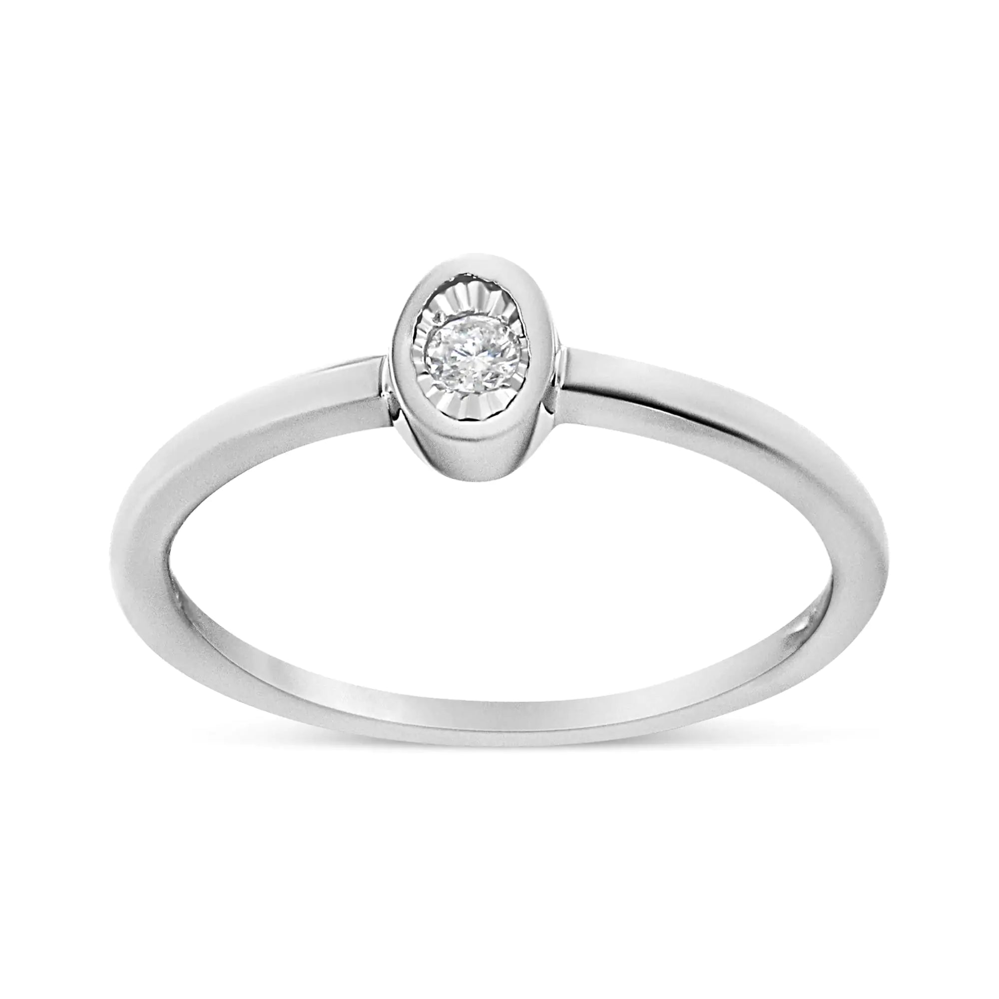 Miracle Set Diamond Oval Shaped Promise Ring