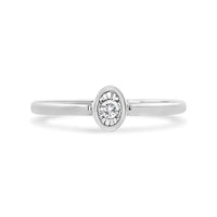 Miracle Set Diamond Oval Shaped Promise Ring   