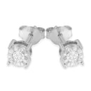 Round Near Colorless Diamond Miracle-Set Stud Earrings