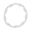 Prong Set Diamond Accent Infinity Weave Link 7.25" Bracelet 