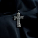 Unisex Cubic Zirconia Sterling Silver Cross Pendant