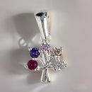 Colorful Tree Sterling Silver Pendant